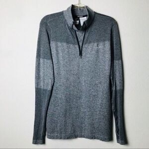 Nike running sweatshirt XLarge BoxK gray zip turtleneck long sleeve stretchy